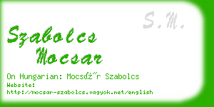 szabolcs mocsar business card